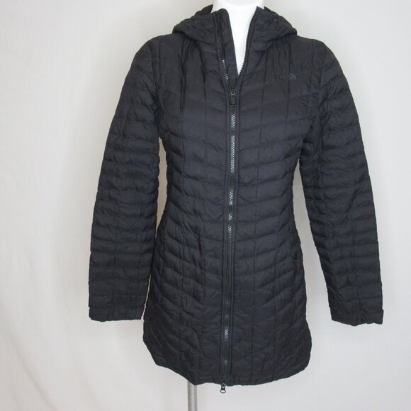 The North Face Quilted Thermoball Black Hooded Winter Parka Women's M Medium - Picture 6 of 10